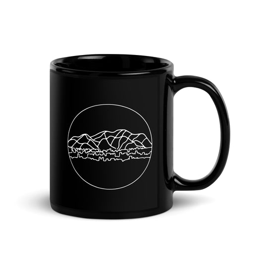 Avila Circle Glossy Mug Black