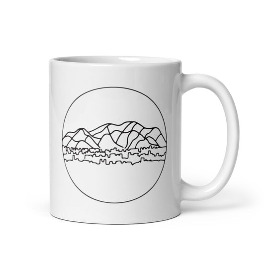 Avila Circle Glossy Mug White